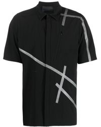 HELIOT EMIL - Striped-detail Short-sleeve Shirt - Lyst