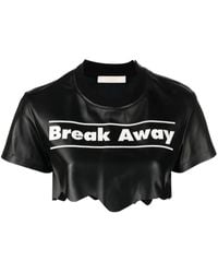 Ssheena - Break Away Leather Crop Top - Lyst