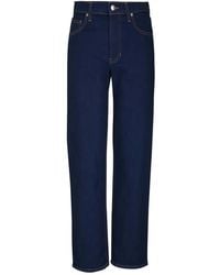 Veronica Beard - Leah Contrast-Topstitching Jeans - Lyst