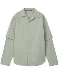 CAMPERLAB - Geknöpftes T-Shirt Im Layering-Look - Lyst