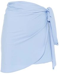 Hunza G - Knot-Detail Beach Skirt - Lyst