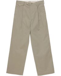 AURALEE - Pintuck-Detail Chino Trousers - Lyst