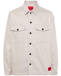 HUGO - Long-sleeve Cotton Jacket - Lyst