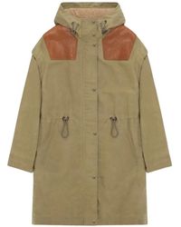 Fortela - Parka Faith À Détails En Cuir - Lyst