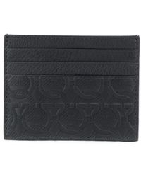 Ferragamo Kartenetui mit Monogramm-Print - Schwarz