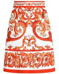 Dolce & Gabbana - Mini-Rok Met Majolica-Print - Lyst