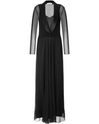 Alberta Ferretti - Avondjurk Met Doorzichtige Mouwen - Lyst