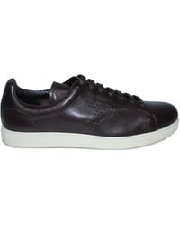 Tom Ford - Perforated-Detail Leather Sneakers - Lyst