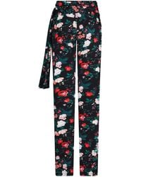Rabanne - Floral-Print Straight Trousers - Lyst