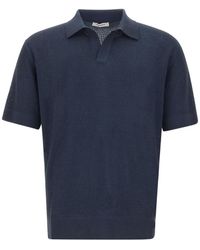 Kangra - Openwork Knit Cotton Polo Shirt - Lyst