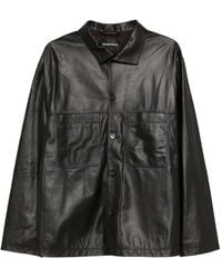 Emporio Armani - Leather Jacket - Lyst