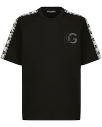 Dolce & Gabbana - Logo-tape Technical Jersey T-shirt - Lyst