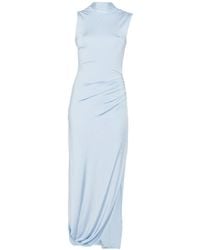 Self-Portrait - Robe Asymétrique Sans Manches À Fronces - Lyst