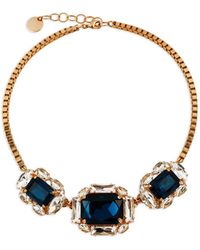 Anton Heunis - Crystal-Embellished Box-Chain Necklace - Lyst