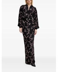 Moschino - Floral-Print Maxi Day Dress - Lyst