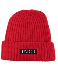 Patou - Gorro de canalé con parche del logo - Lyst