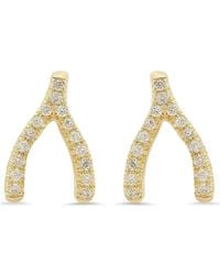 Jennifer Meyer - Mini 18Kt Gelbgoldohrstecker Mit Diamanten - Lyst
