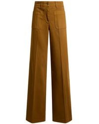Etro - Flared Denim Jeans With Pegaso Buttons - Lyst
