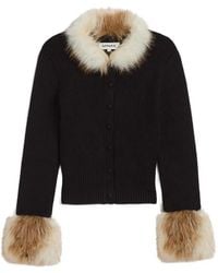 Apparis - Rosa Faux-Fur Trim Cardigan - Lyst