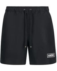 Amiri - Logo-Patch Drawstring Swim Shorts - Lyst