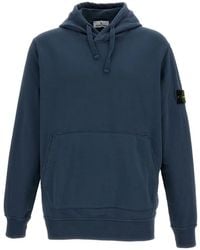 Stone Island - 6100062 Organic Cotton Fleece Hooded Sweatshirt - Lyst