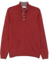 Gran Sasso - Button-Placket Ribbed-Trim Polo Shirt - Lyst