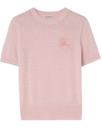 Burberry - Knight Wool Cotton Top - Lyst