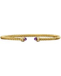 David Yurman - 18Kt Classic Cablespira Diamond Bracelet (3Mm) - Lyst