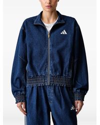 adidas - Veste Ample Stadium En Jean Délavé - Lyst
