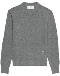 Ami Paris - Ami De Coeur Cashmere Sweater - Men's - Cashmere/wool - Lyst