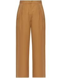 Max Mara - Concealed-fastening Linen-blend Trousers - Lyst
