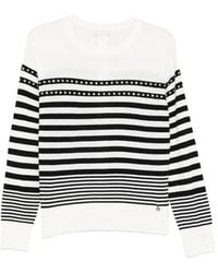 Liu Jo - Striped Embellished Sweater - Lyst