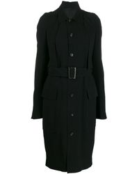 Rick Owens - Single-breasted Belted Coat - Lyst