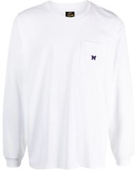 Needles - Logo-Appliqué Long-Sleeve T-Shirt - Lyst
