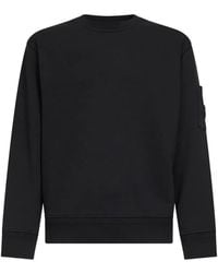C.P. Company - Crewneck Sweatshirt With Lens Pocket - Lyst