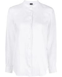 Fay - Long-Sleeve Linen Shirt - Lyst