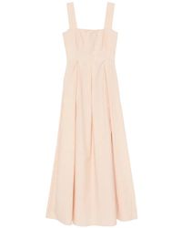 Momoní - Pleated Square-Neck Maxi Dress - Lyst