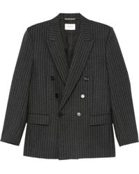 Saint Laurent - Double-Breasted Blazer - Lyst