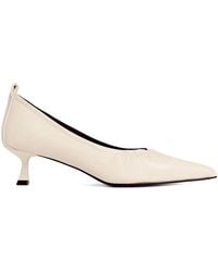 12 STOREEZ - 45Mm Pointed Leather Pumps - Lyst