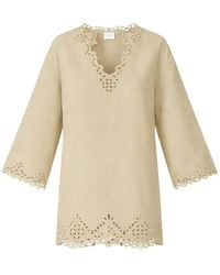 Isabel Marant - Openwork Cotton Tunic Dress - Lyst