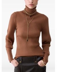 Liu Jo - Turtleneck Sweater With Balloon Sleeves - Lyst