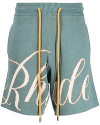 Rhude - Intarsia-logo Knitted Shorts - Lyst