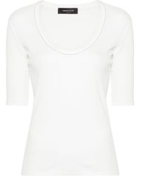 Fabiana Filippi - T-shirt Met Kettingdetail - Lyst
