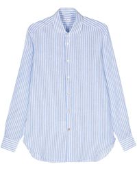 Kiton - Striped Linen Shirt - Lyst