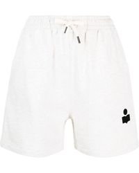 Isabel Marant - Logo-print Cotton-blend Track Shorts - Lyst