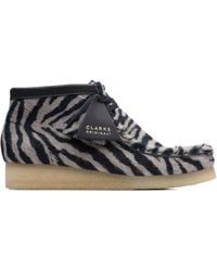 Clarks - Wallabee Stiefel mit Zebra-Print - Lyst