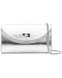 Sandro - Mambo Metallic-Finish Leather Clutch Bag - Lyst