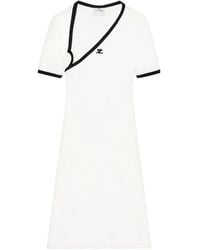 Courreges - Asymmetric-Neck Mini Dress - Lyst