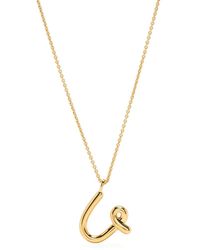 Missoma - Curly Molten Initial Pendant Necklace - Lyst