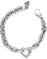 Guess - Bracelet Beloved À Pendentif Cœur Serti De Cristaux - Lyst